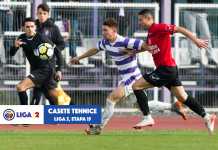 Casetele de meci ale celei de-a cincisprezecea etape a eşalonului secund, ediţia 2017-2018