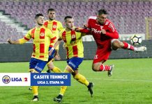 Casetele de meci ale celei de-a şaisprezecea etape a eşalonului secund, ediţia 2017-2018