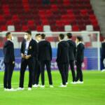 Romania U21 Inainte de inceperea meciului, Budapest , Bozsik Arena, Cristi Stavri (5)